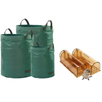 

Gardening Bag Kit 32 72 132 Gallons with Smart Mouse Trap That Work No Kill Mice Catcher 2 Pack