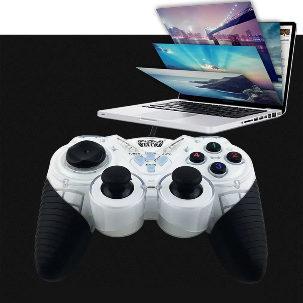 Мы-8400 проводной игровой контроллер, геймпад пк ноутбук вибрации двойной игры