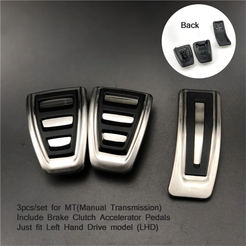Car styling Fuel Gas Brake Footrest Pedal Cover case For Audi A6 (4F) C6 S6 2009-2012 AT auto accessories