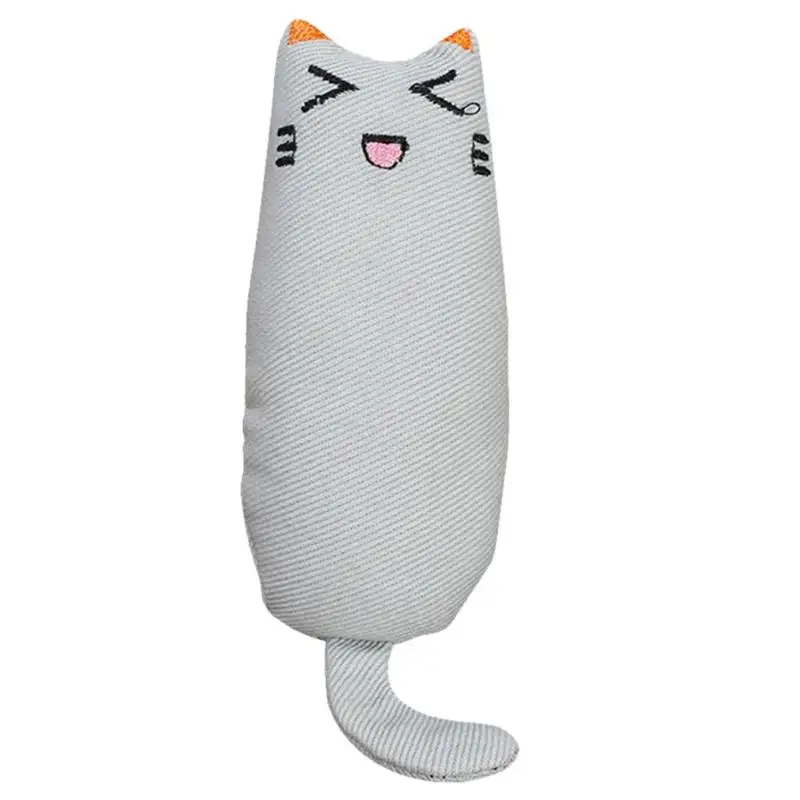 Кошачья мята котенок игрушки интерактивный большой палец плюшевые зубы шлифовальный укус мята подушка милый Экспрессия большой палец кукла кошка тренировочные принадлежности