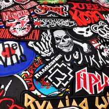 Band Embroidered Applique Patches Fabric Garment Apparel Accessories Badges Rock Punk Music