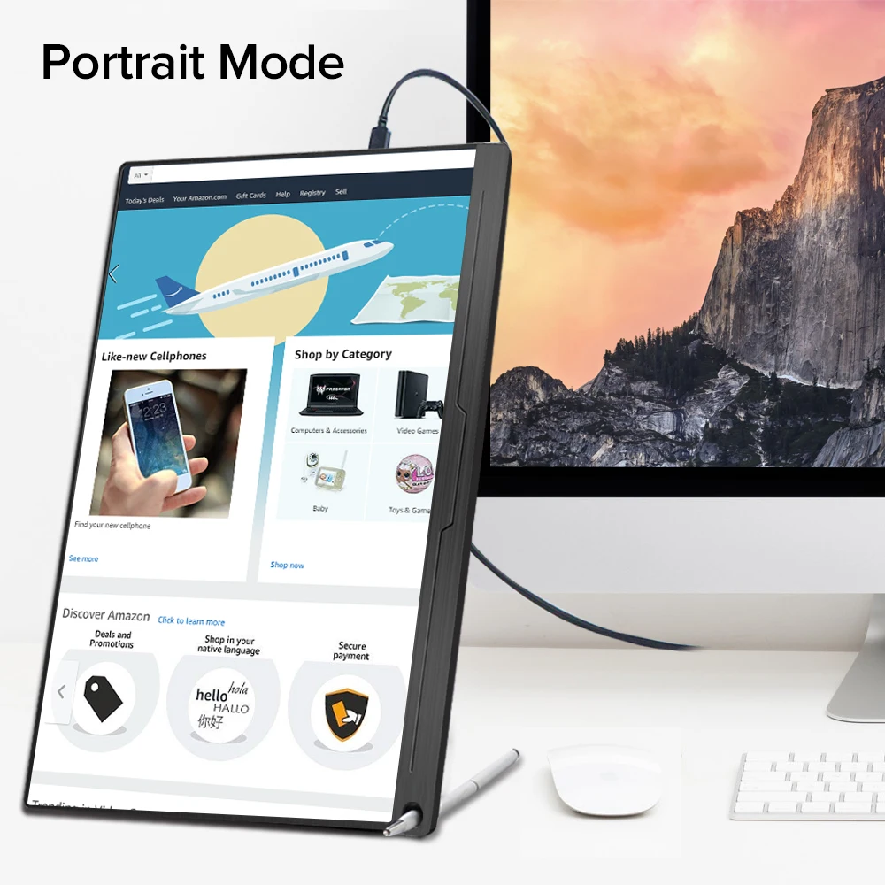 UPERFECT-17.3 ġ ޴ ,   ǻ Ȯ 1080p USB  C ȭ Ps4 ġ Xbox ȭ ȭ ÷