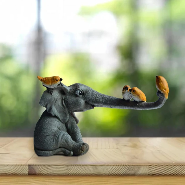 象の置物妖精の庭の動物の装飾品ホームデコレーションテーブルトップ
