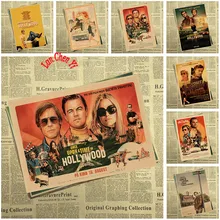 Квентин Тарантино классический фильм один раз за раз в Голливуде винтажный бумажный плакат настенная живопись украшение дома