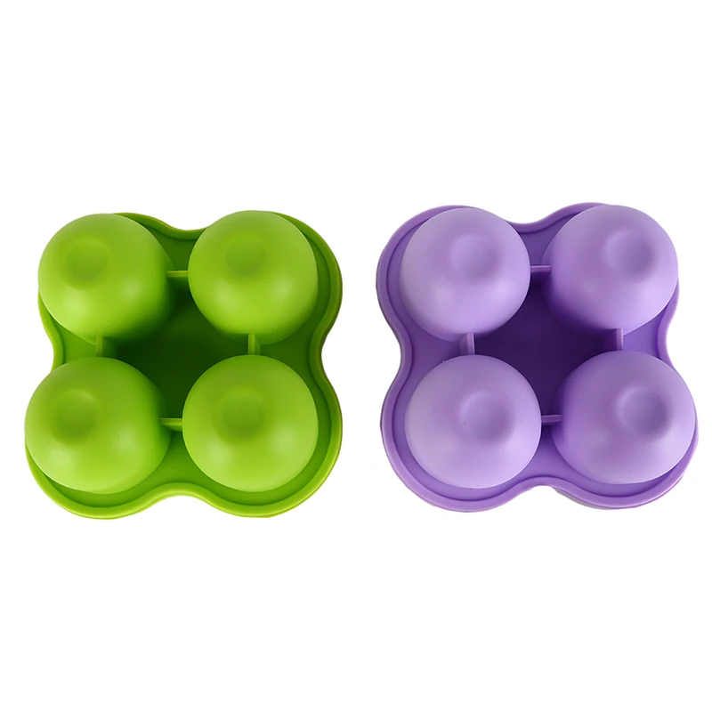 4 отверстия для льда лоток плесень с крышкой силиконовый ящик хранения Diy