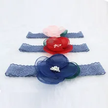Аксессуары для волос в европейском и американском стиле для маленьких девочек; милая лента для волос с большим цветком для младенцев; широкая кружевная детская лента для волос; Flor