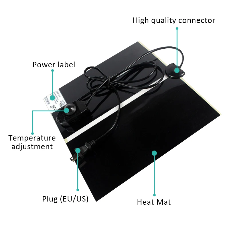 5-20 Вт рептилий термоковрик для террариума Регулируемая температура нагревательный коврик рептилия аксессуары для черепах, змей, ящериц