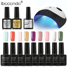 Брендовый набор для дизайна ногтей 36 Вт УФ светодиодная лампа для сушки ногтей 9 цветов 10 мл Гель-лак для ногтей основа и верхнее покрытие Волшебные Инструменты для удаления ногтей