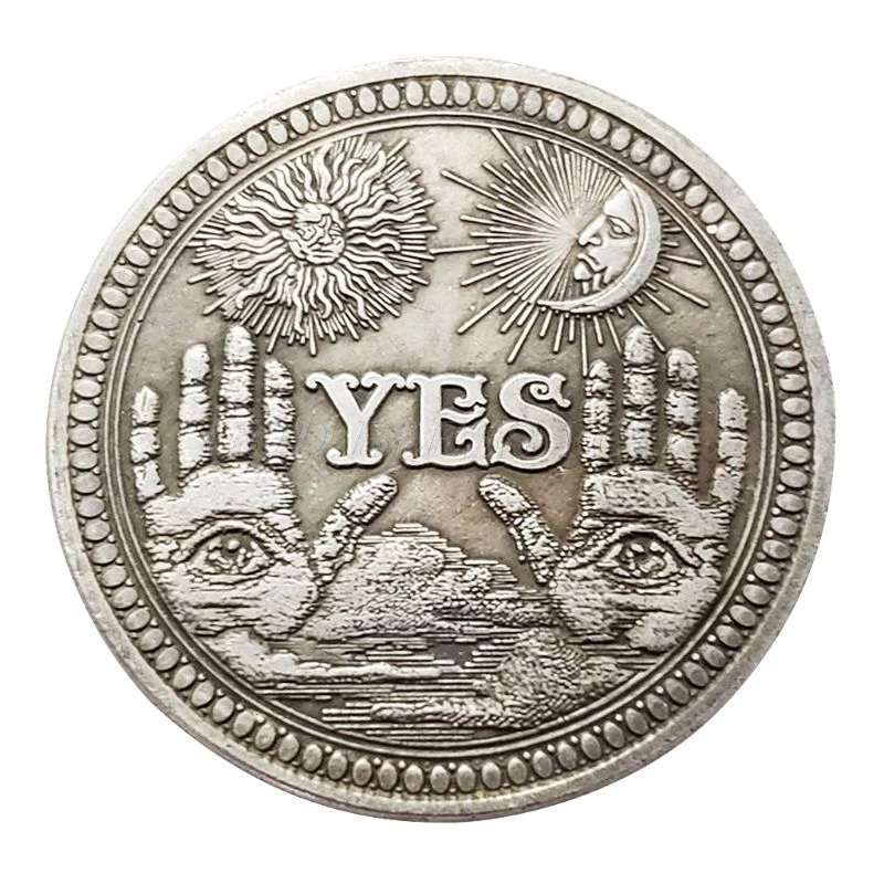 

1PC Bronze Yes No Commemorative Coin Souvenir Challenge Collectible Coins Collection Art Craft Gifts Drop Shipping