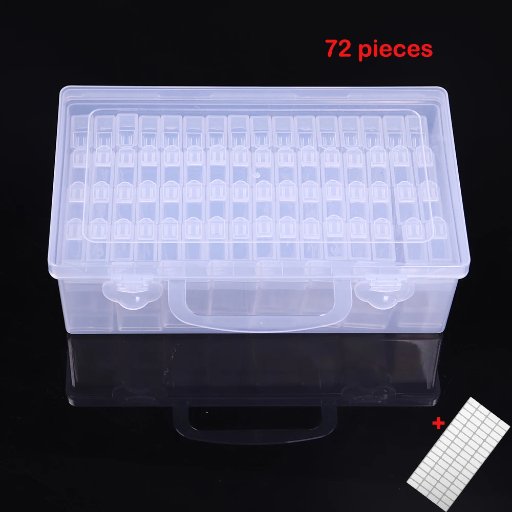 

72 Bottles Dismountable Diamond Embroidery Accessories Diamond Painting Boxes Cross Stitch Cases Storage Organizer Home Storage