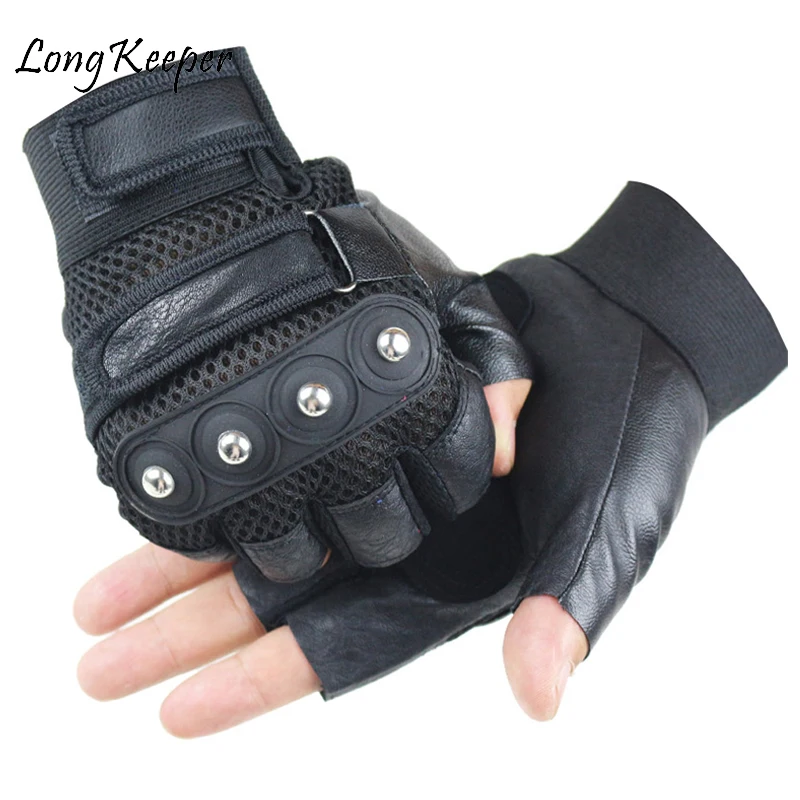 

Черные роскошные мужские тактические перчатки унисекс ранцевые спортивные мотоциклетные перчатки с полупальцами мужские военные перчатки без пальцев Варежки