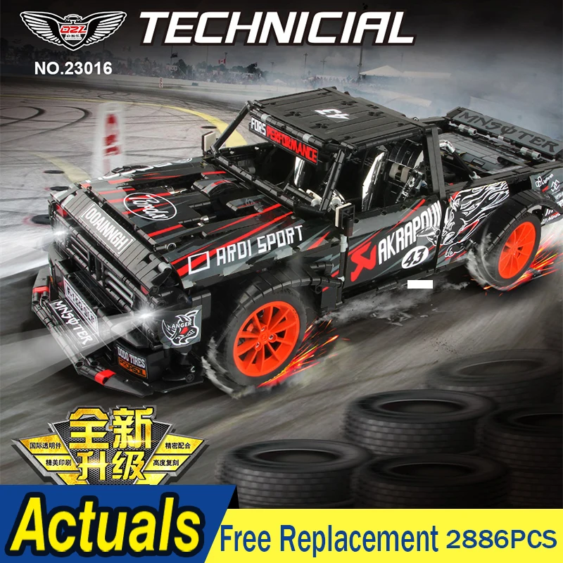 Technic MOC 22970 F 150 Ford Mustangs Hoonicorn Модель гоночного автомобиля строительные блоки