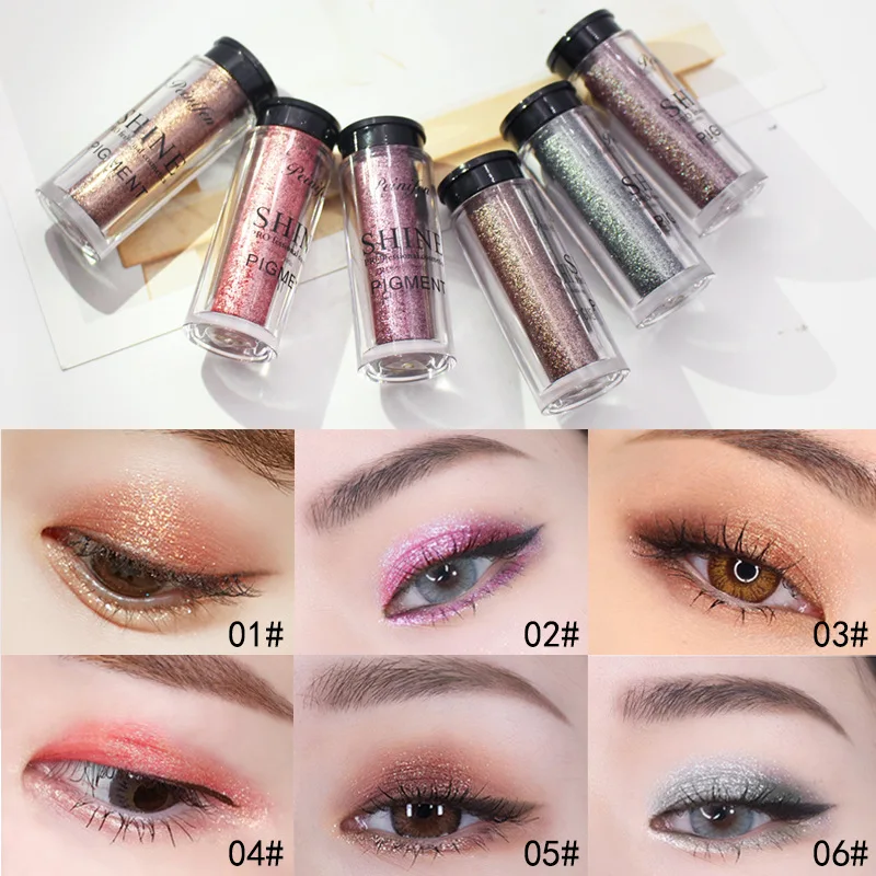 

Shimmer Loose Eye Shadow Powder Makeup Pigment Waterproof Glitter Eyeshadow 3D Nude Metallic Eyes Powder Cosmetics
