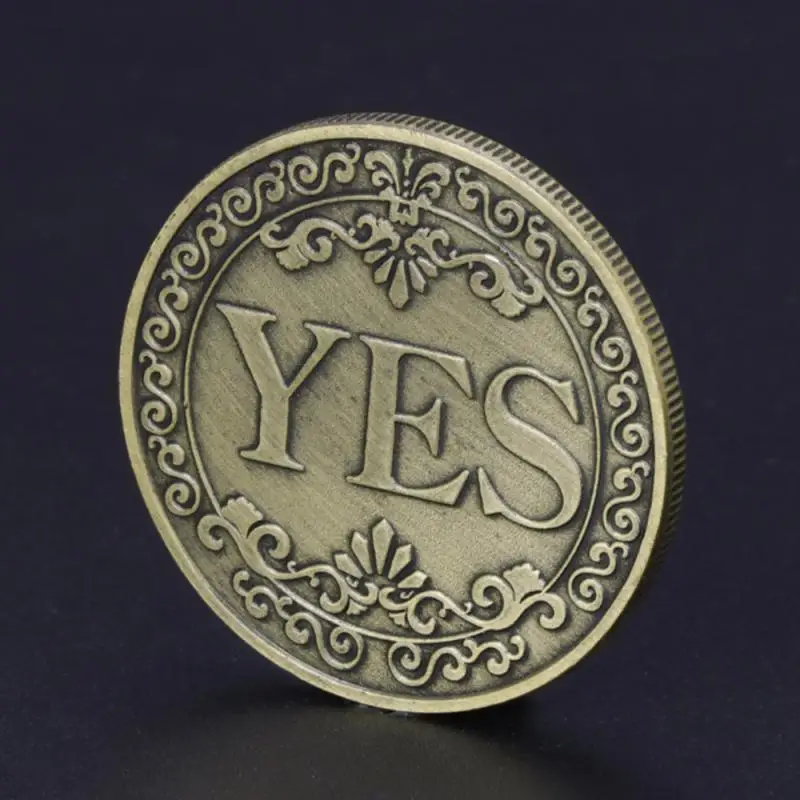Moneda de aleación creativa coleccionable, gran regalo, colección de arte de monedas, sí o No, con letras conmemorativas, Uds.