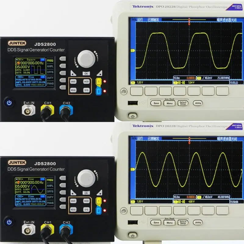 2 канальный DDS генератор сигналов счетчик частотомер произвольный 15 МГц JDS2800 EU qyh