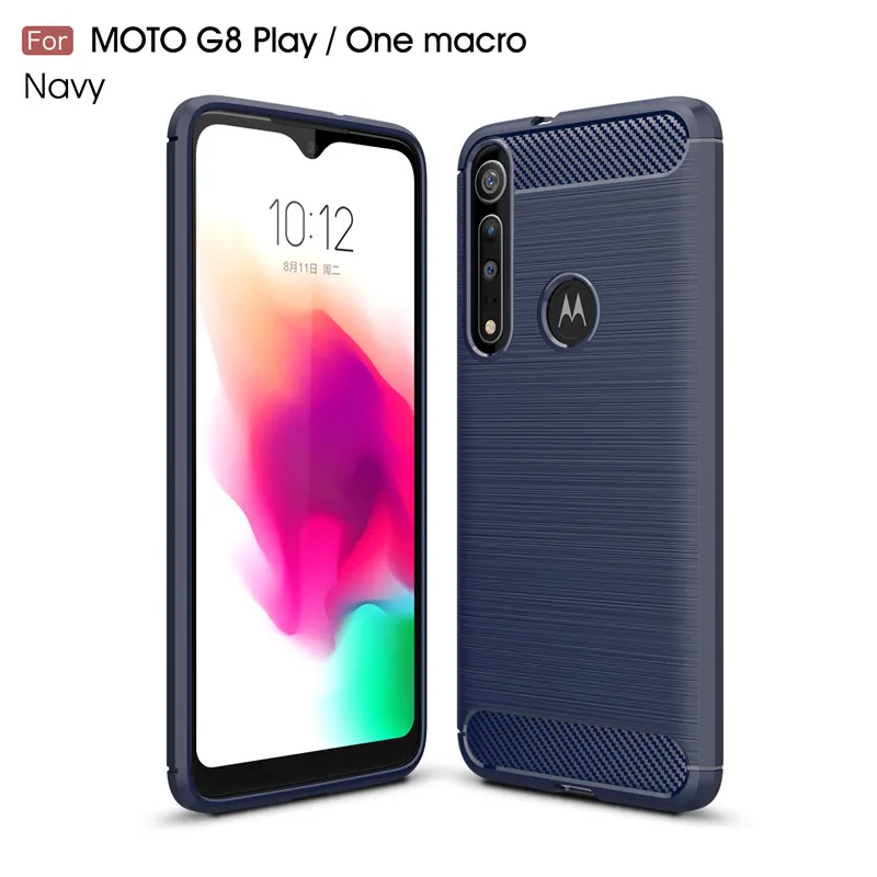 Чехол для Motorola Moto G8 Play, противоударный мягкий ТПУ матовый чехол для Motorola One, макро чехол, оболочка G8 Play