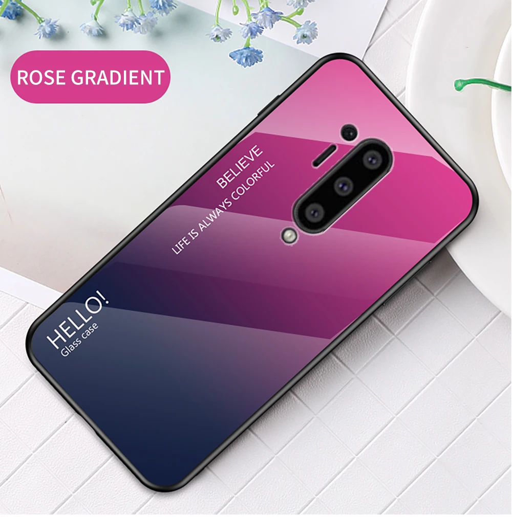 XUANYAO Cover For OnePlus 8 Case Silicone Frame Cover For OnePlus 8 Pro Case Colorful Tempered Glass Hard Back Cover One Plus 8 (15)