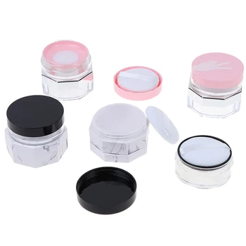 

Portable Plastic Powder Box Handheld Empty Loose Powder Pot With Sieve Puff Cosmetic Travel Makeup Jar Sifter Container Hot
