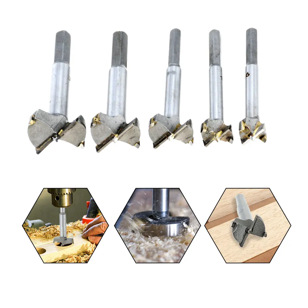 

16mm-80mm Forstner Carbon Steel Boring Drill Bits Woodworking Self Centering Hole Saw Tungsten Carbide Wood Cutter Tools