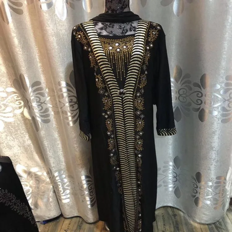 Мусульманское Eid abaya для мусульманского праздника Рамадан модное платье Женский Восточный халат Дубай длинное мусульманское платье Бисероплетение - Цвет: 9