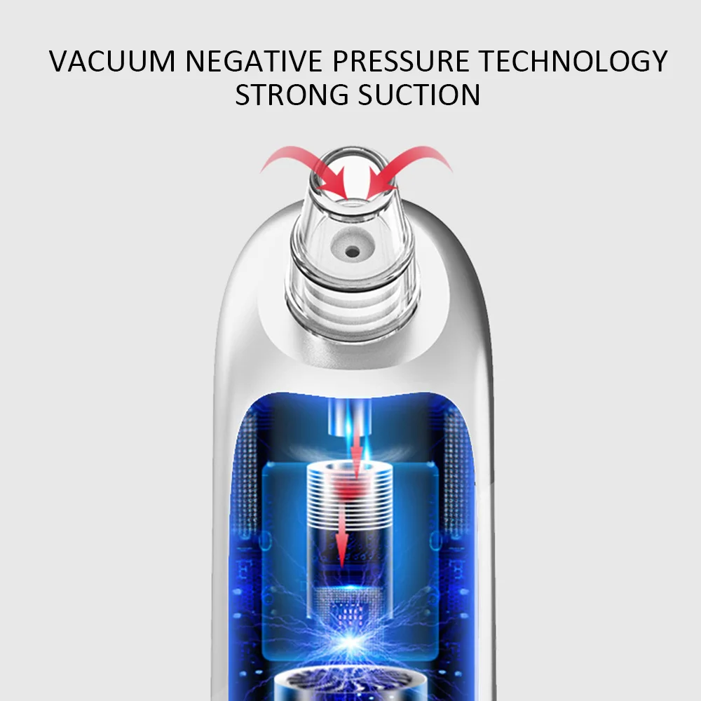 Средство для удаления угрей в черный горошек, прыщей, угрей, электрический пылесос для угрей, пористая кожа, инструменты для ухода, машина с 6 головками