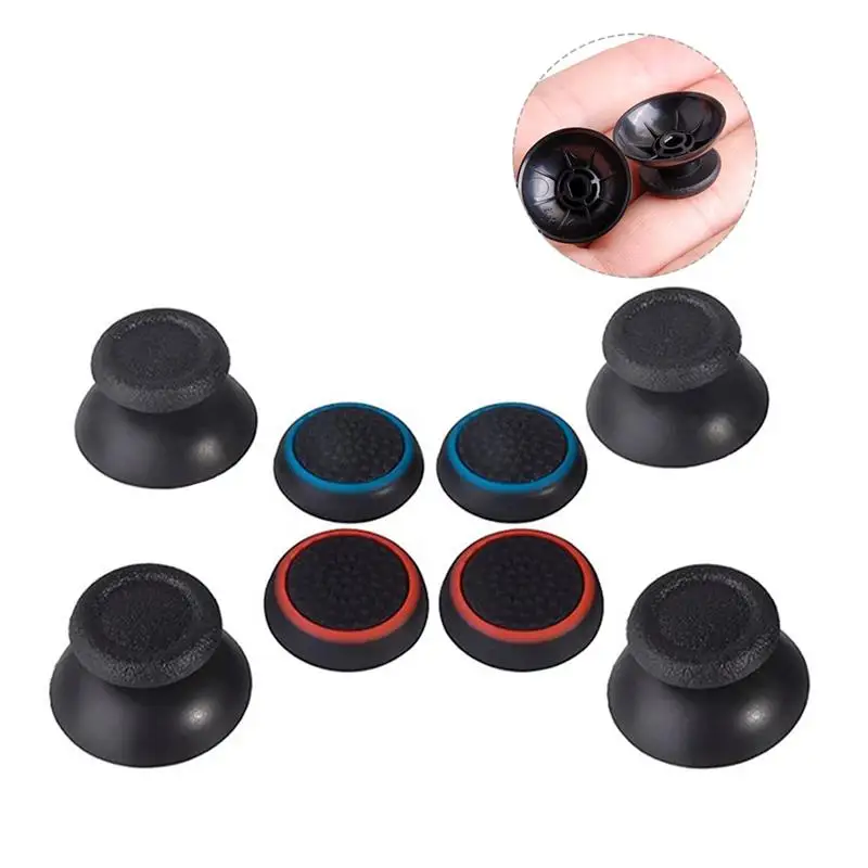 

8 pcs Joystick Cover Plastic Silicone Thumb Stick Cap Anti-Slip Button Replacement for PlayStation 4