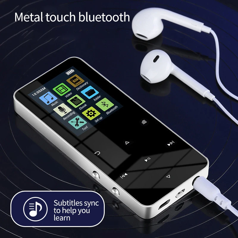 MP3 Player Bluetooth-compatible Mp4 Music Player Portable MP4 Media Slim With 1.8 Inch Touch Keys Fm Radio Video Hifi MP 4 32GB