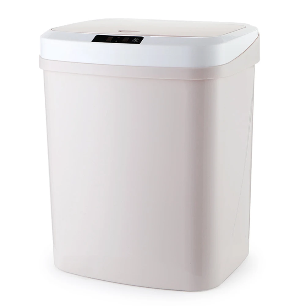 Автоматические мусорные банки спальня Креативный пластиковый умный сенсорный мусорный бак Бесшумная Автоматическая корзина для мусора Бытовая корзина для ненужных бумаг - Цвет: Темный хаки