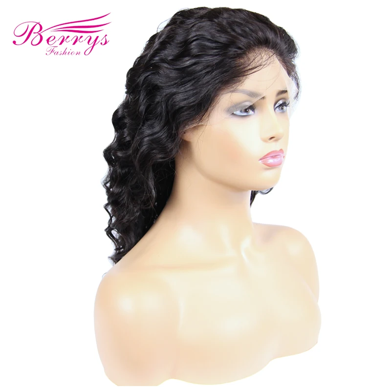 Free Shipping Indian Loose Wave Full Lace Wig Natural Hairline Human Hair With the Baby Wigs Transparent Virgin | Шиньоны и парики