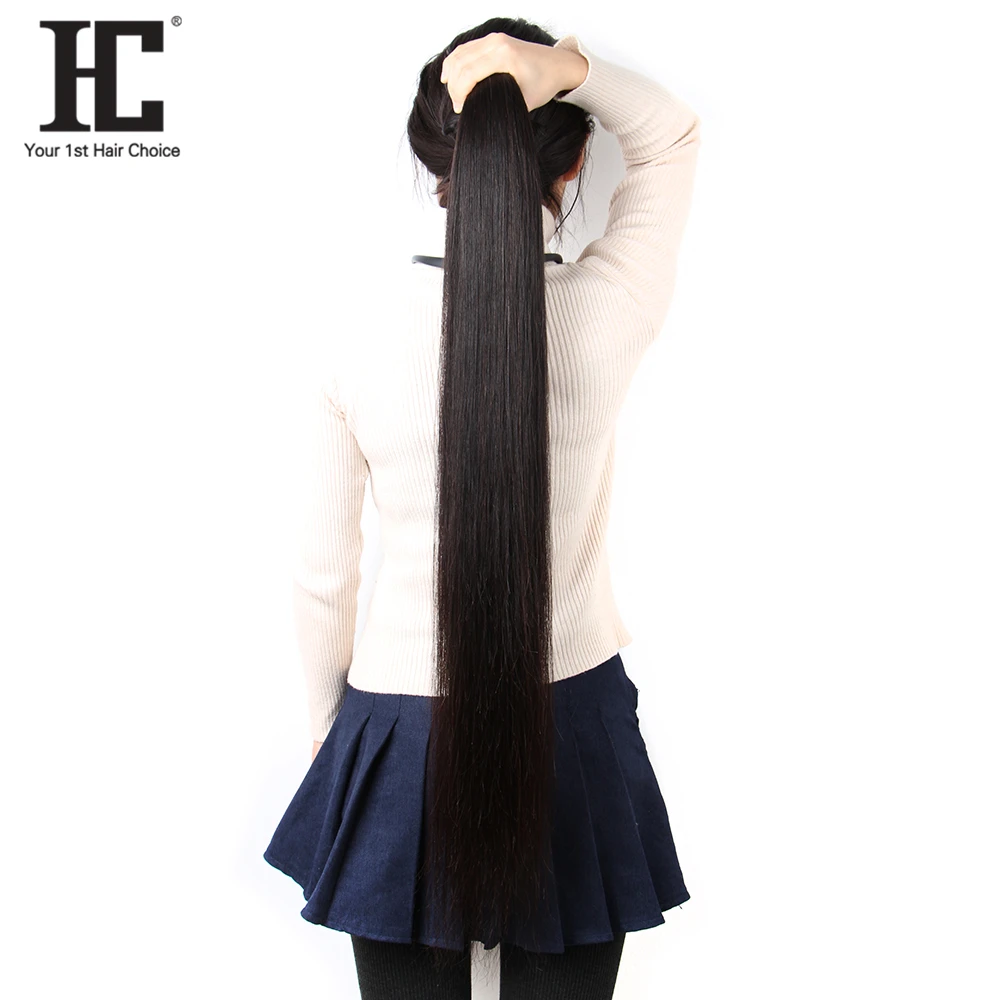40 Inch Brazilian Straight Wave Bundles Human Hair Weave Remy 100% Human Hair 1 3 4 Bundles For Women Natural Extensions