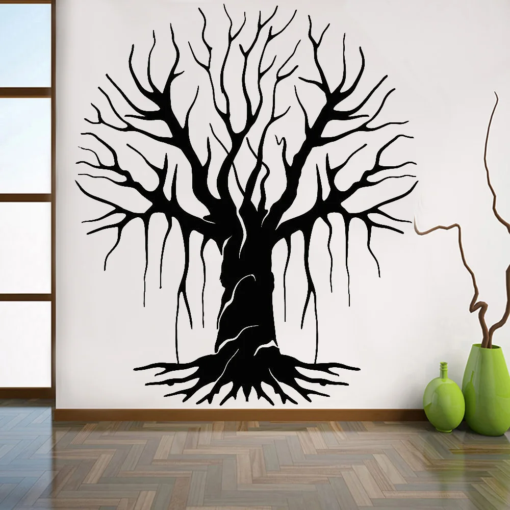 

Голая елка настенные наклейки цветочный лес декор гостиной винтажные виниловые наклейки украшения дома для столовой кухни Z208