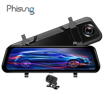 

Phisung H60 9.66" Touch Mirror Car DVR Camera DVR Dual Lens LED Display 1080P Auto Registrar Rear View Mirror Dashcam