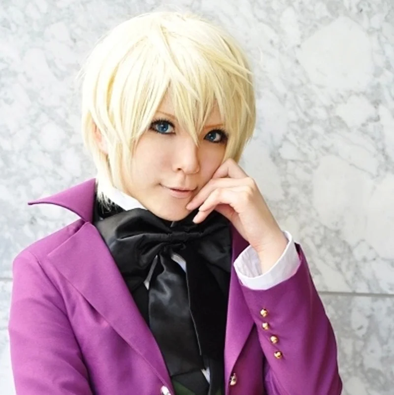 Короткие парики для косплея аниме Alois Trancy Kuroshitsuji Black Butler термостойкие волосы