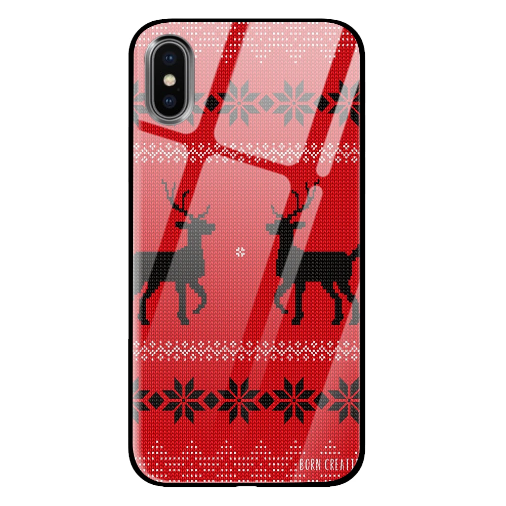12 Красочный Рождественский роскошный чехол из закаленного стекла для iPhone 5 5S 6 6s 7 8 Plus X XS XR 11 Pro Max - Цвет: 12