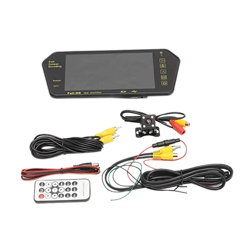 Автомобиль 7 дюймов Bluetooth Tft Lcd цветное зеркало Mp5 плеер Viedo монитор дисплей заднего