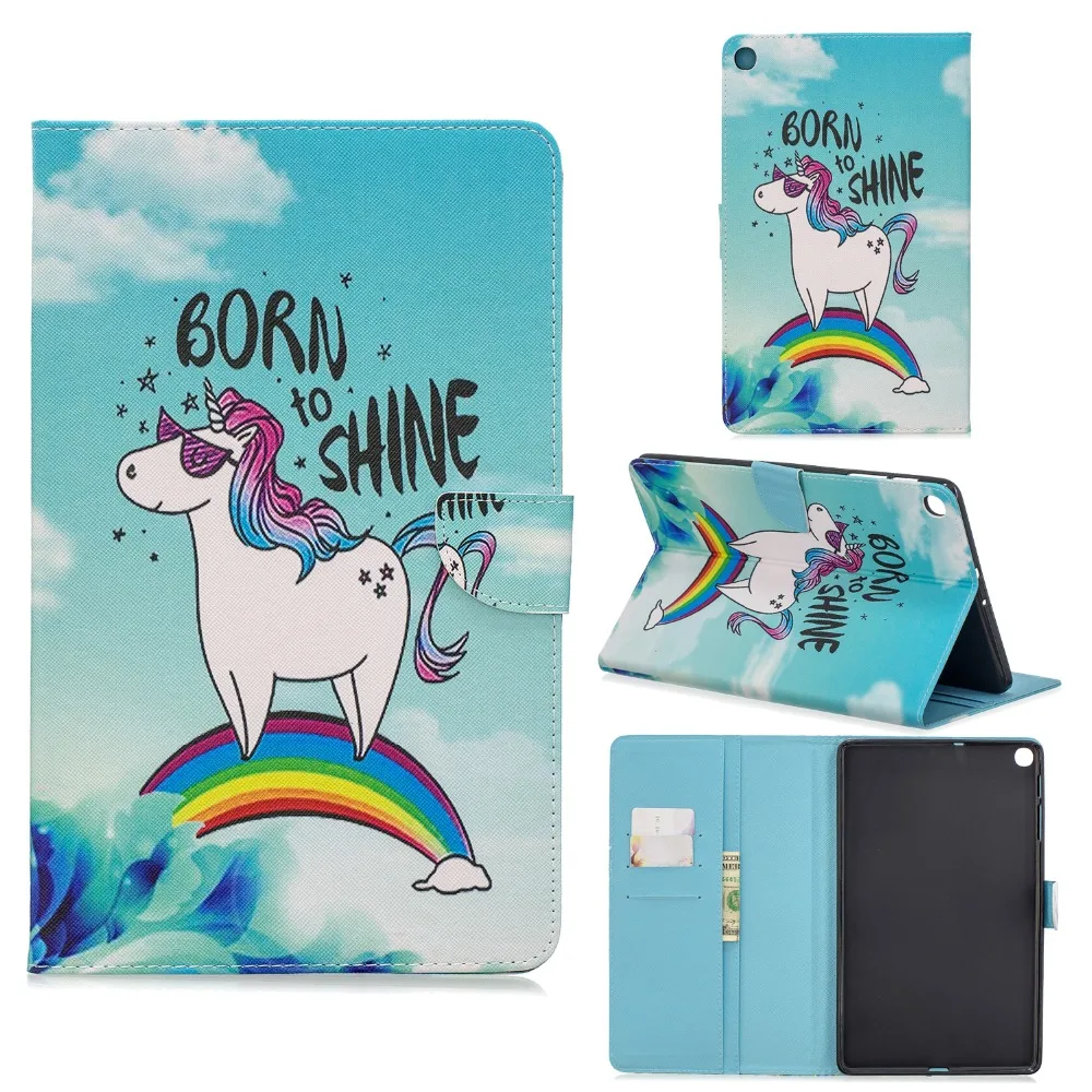 T510 T515 флип-стенд Funda Чехол Кожаный Футляр чехол для Samsung Galaxy Tab A 10,1 SM-T510 SM-T515 оболочка+ пленка+ ручка