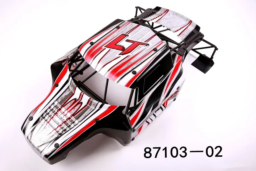 Корпус Корпуса сплит-и рулонная клетка комплект для 1/5 Rofun LT losi 5ive-T king motor x2 RC автозапчасти - Цвет: WHITE