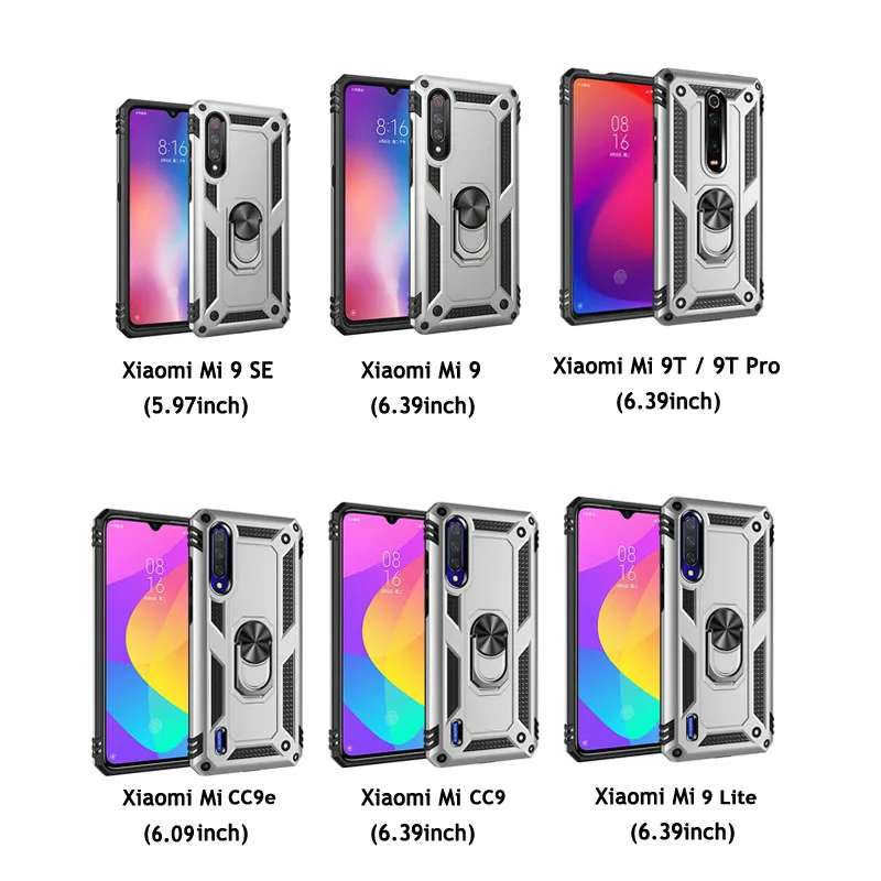 Для Xiaomi mi 9 T 9 Lite чехол Xiaomi mi 9 T чехол с металлическим кольцом автомобильный держатель телефона Funda Xiaomi mi 9 T Pro Чехол mi 9 T mi T9 SE задняя крышка