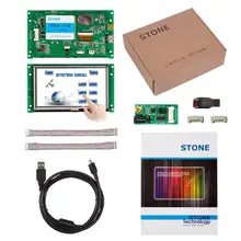 5 polegada hmi tft lcd módulo de exibição com toque + pcb controlador + software suporte qualquer mcu