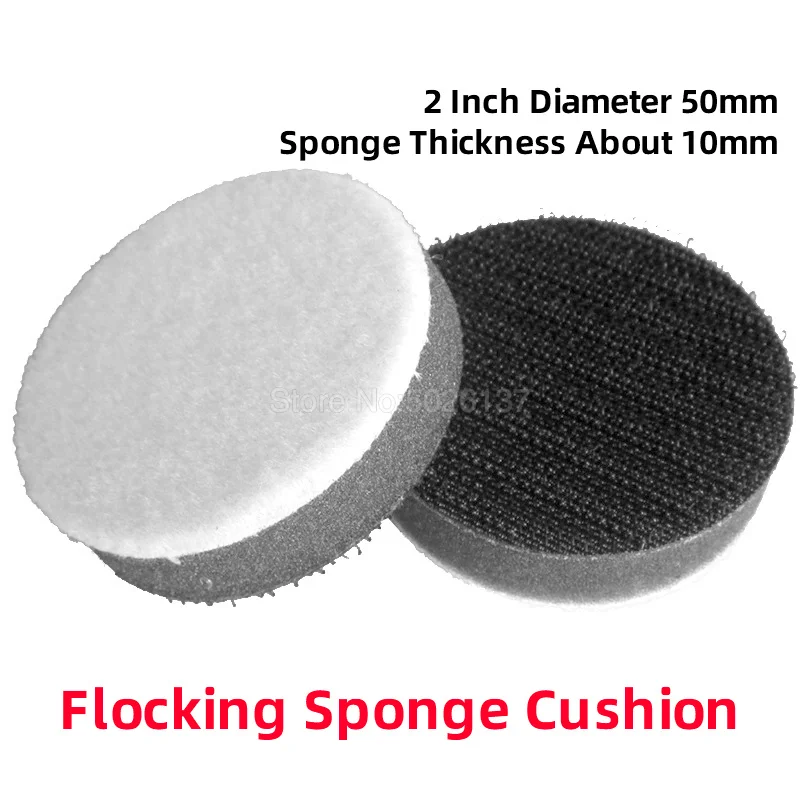 1PCs 2 Inch 50MM Flocking Sponge Cushion Polishing Self-adhesive Disc Angle Grinder Buffing Pad Sandpaper Tray Waxing Protective