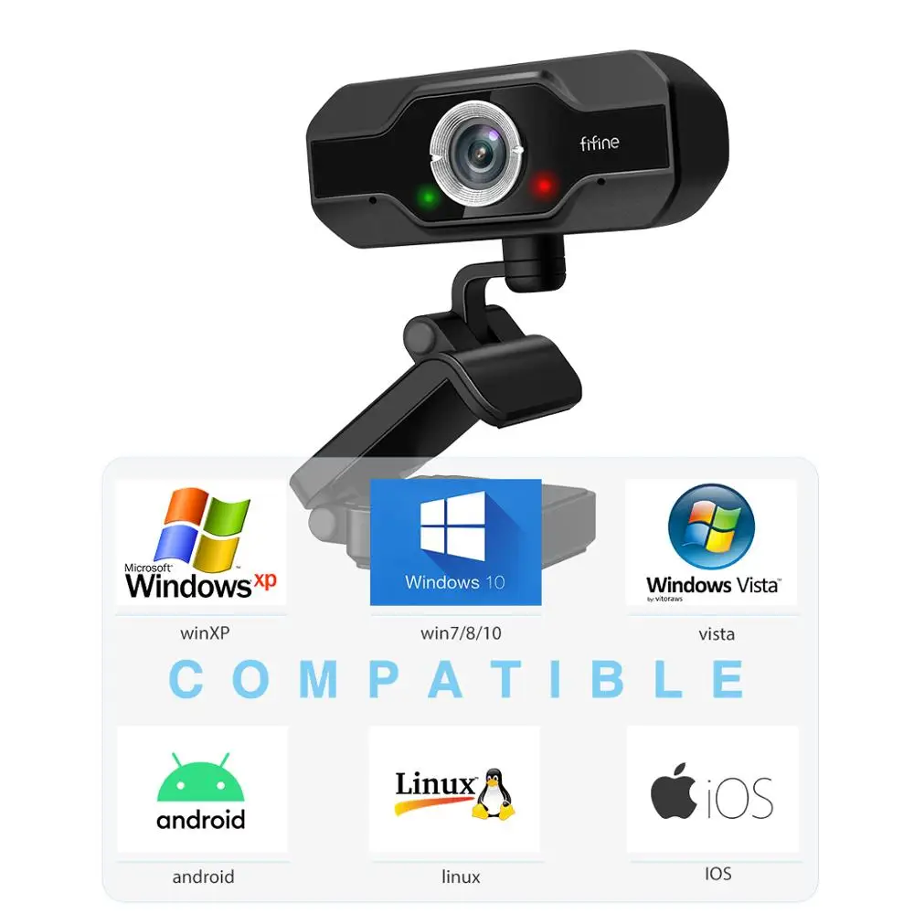 Webcam para Usb Transmissão ao Vivo Webcam com Microfone de Vídeo hd para Vídeo Fifine Completo Desktop & Portátil Calling-k423 1080 p hd - Imagem 2