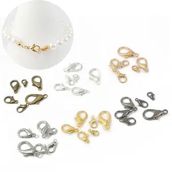 

Mix Metal Lobster Clasps Hooks Bracelet Necklace 10 12 14 16 18 21mm for Jewelry Making DIY Accessories