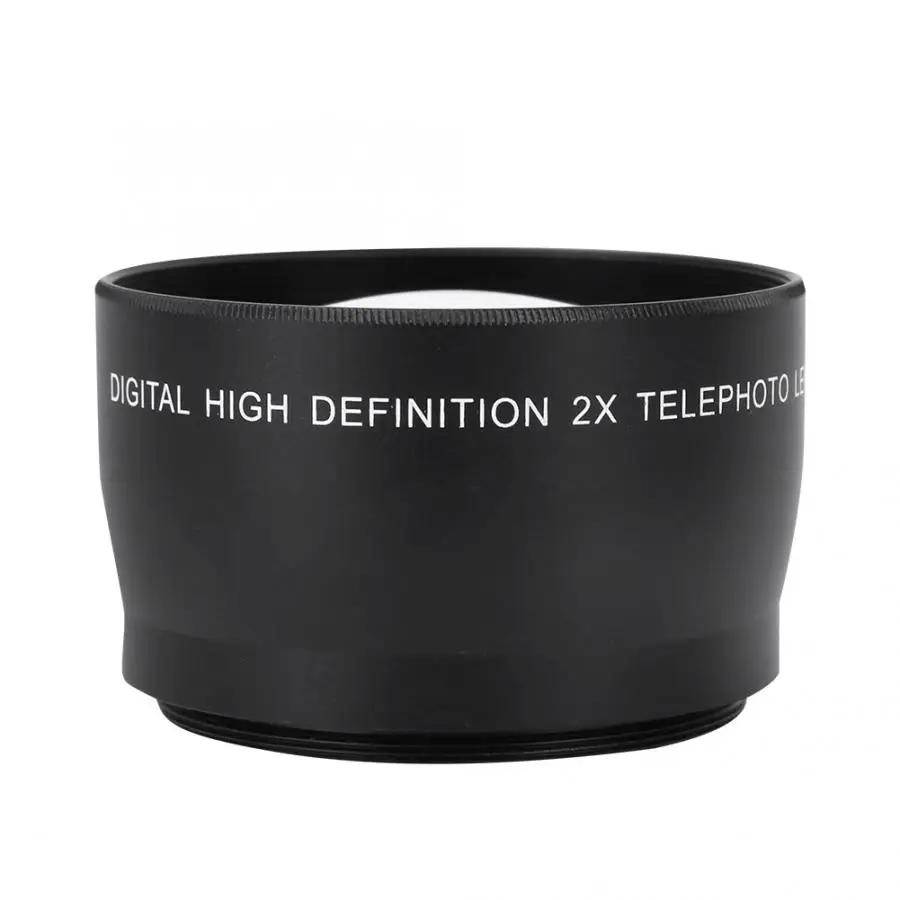 55 мм 2X Увеличение HD телепреобразователь телеобъектив для 55 мм Крепление камеры линза-конвертер