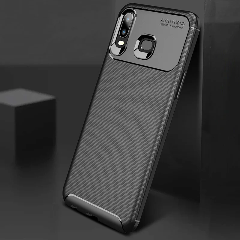 For Galaxy A6S Case Carbon Fiber Soft Silicon TPU Phone Back Cover SAMSUNG A6 Plus 2018 Full Protection Armor Fundas |