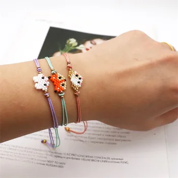 ZHONGVI Lovely Bracelet Gift Boho Miyuki Bracelets Women Children's Pulseras Cat Rabbit Fox Pattern Jewellry Kids Jewelry