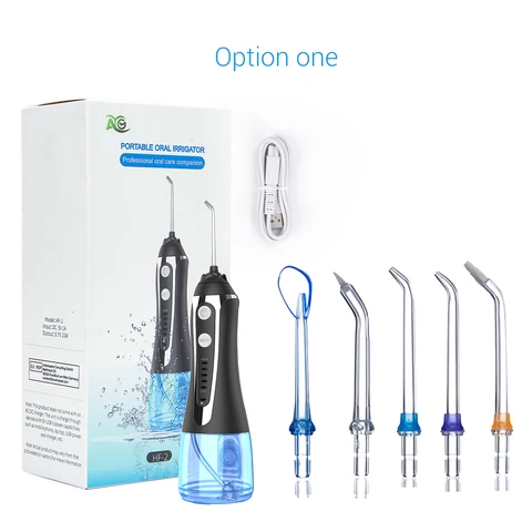 portable oral irrigator usb rechargeable water flosser Dental Water Jet 300ML 5Models Water Tank Waterproof Teeth Cleaner