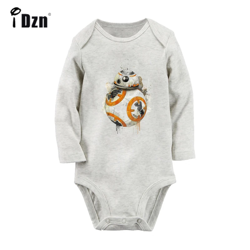 Звездные войны, Пробуждение силы, сопротивление BB-8, есть сон, JDM стикер BOM, боди для новорожденных, ползунки для малышей, комбинезон с длинными рукавами - Цвет: JcBaby1275GC