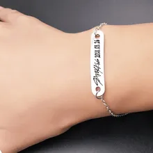 kpop бродячая напечатали имя на день рождения Сталь Нержавеющая сталь полосы браслет с надписью Цепочки и ожерелья Простой в Корейском стиле Модные kpop