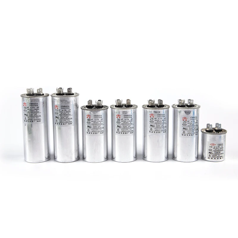 1pcs CBB65 Air Conditioner Compressor Start Capacitor 10uF 20uF 25uF