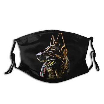 

German Shepherd Dog With PM2.5 Filters Face Mask Cartoon Respirator Anti Bacterial Dust Protection Mask